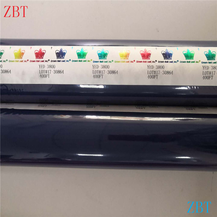 塑膠燙金紙美國(guó)CROWN皇冠燙金箔 YED3800藍(lán)箔燙金膜