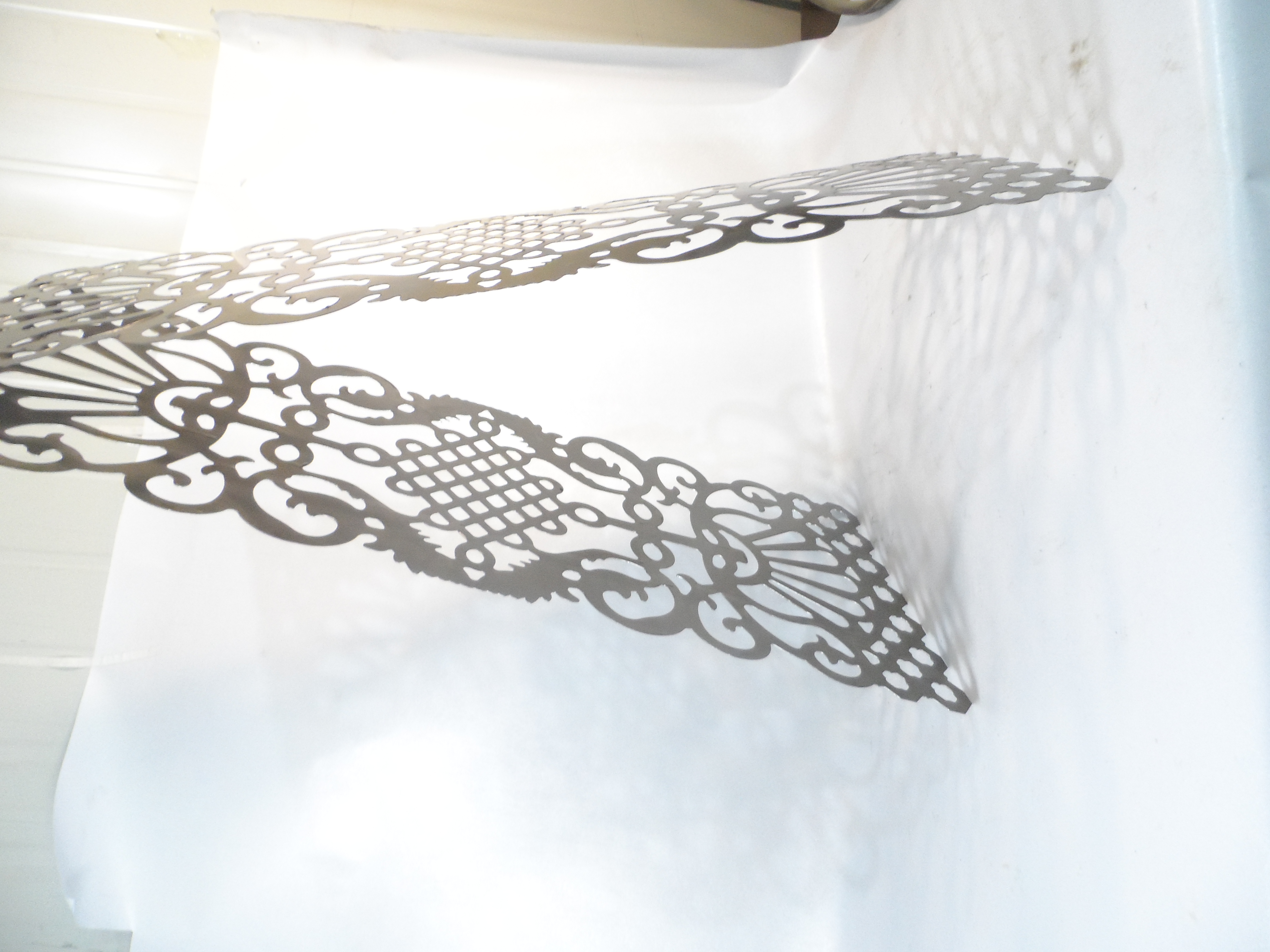 鐵藝沖壓花片9821立體 。78.5*32.5中國結(jié)造型，鐵藝大門，圍欄，裝修裝飾