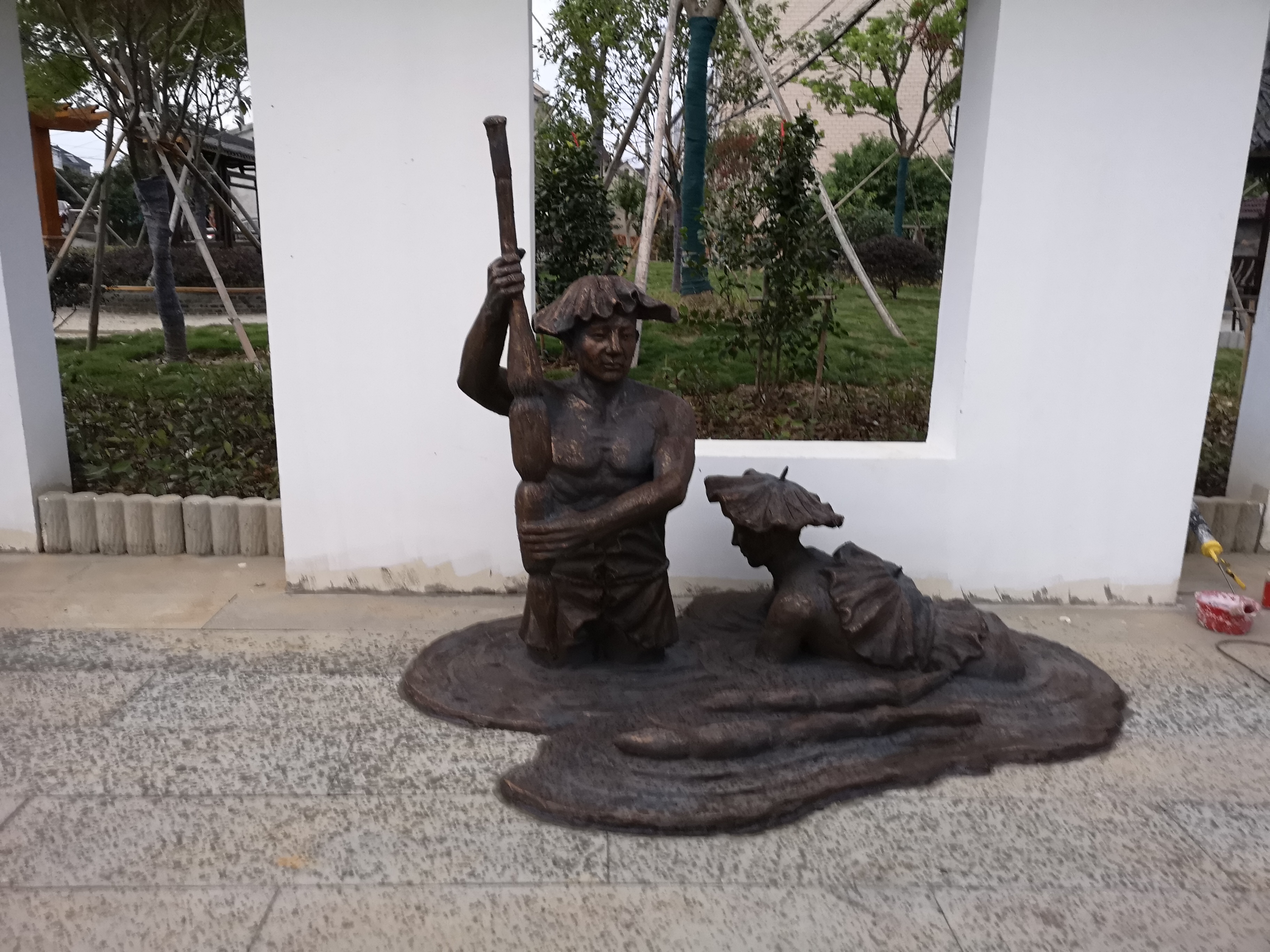 門(mén)口擺件古代人物真人雕塑玻璃鋼防銅雕塑仿銅擺件商業(yè)街 步行街 人物真人雕塑