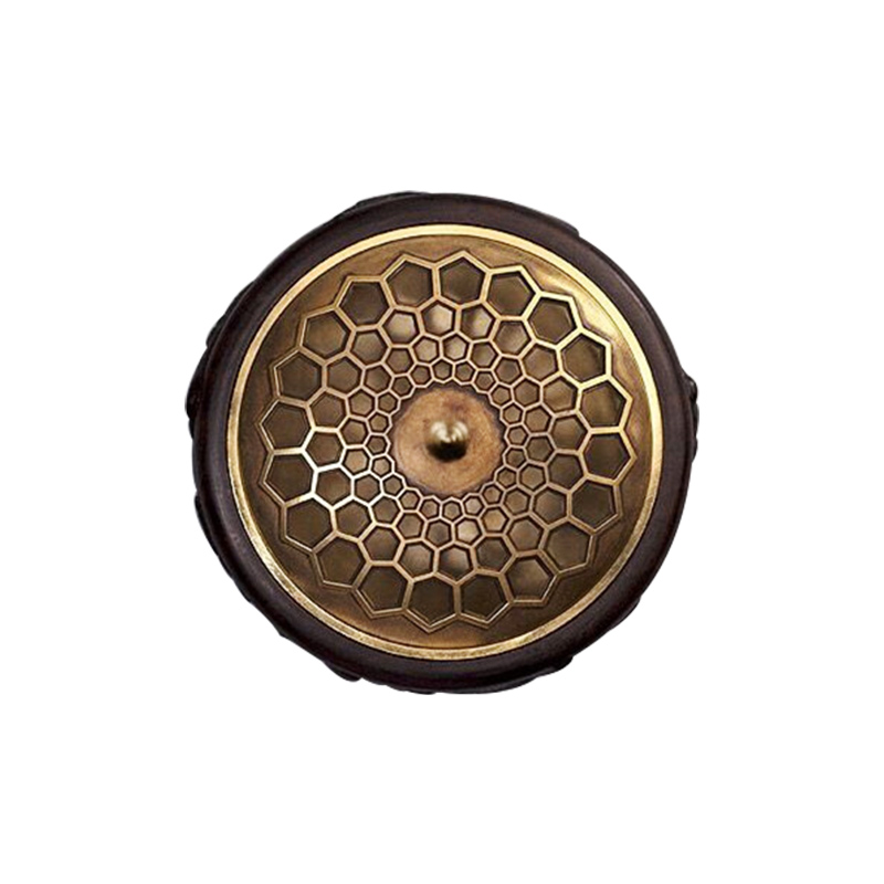 眾生歡喜香爐香薰?fàn)t香席飾品黑檀木黃銅雕刻銅磚塊磚瓦