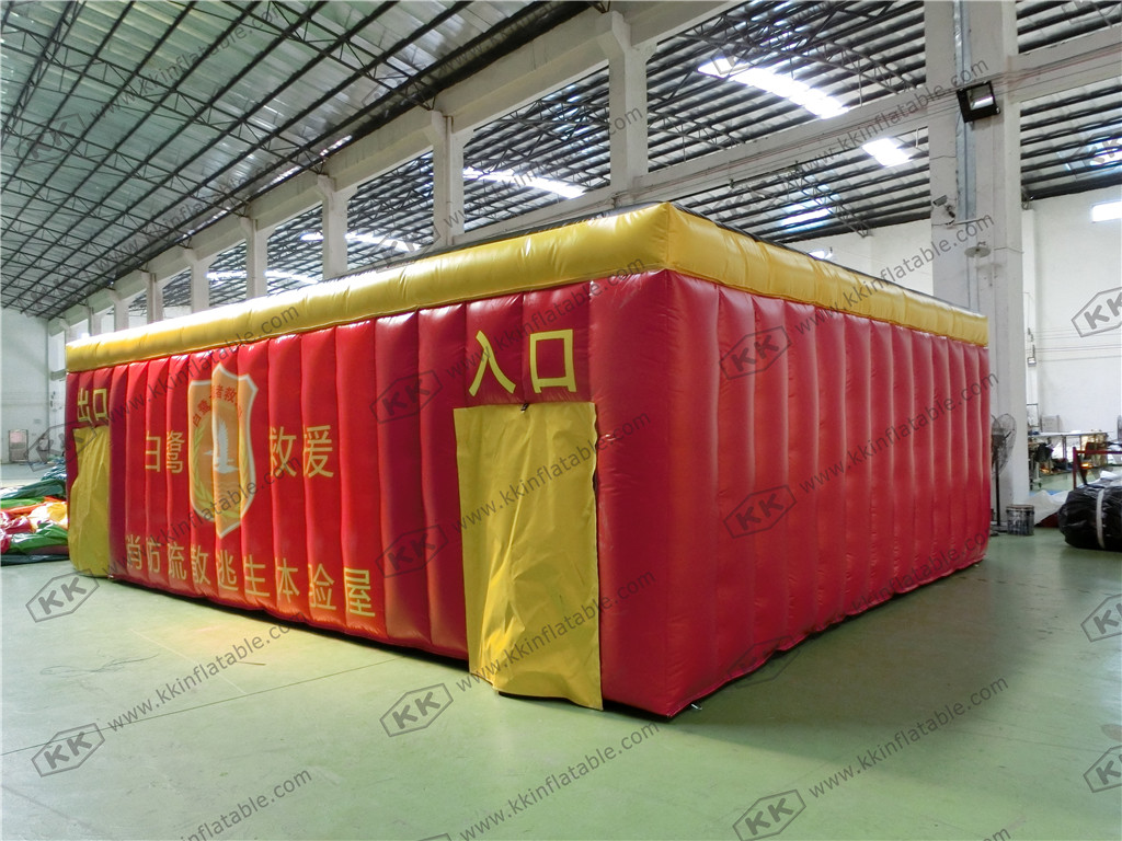 充氣消防演習(xí)充氣帳篷消防模擬逃生通道消防體驗(yàn)通道火災(zāi)演習(xí)通道