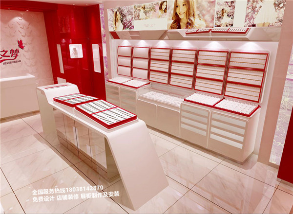 木制烤漆展示柜銀之夢(mèng)珠寶首飾柜飾品展示柜定制廠家