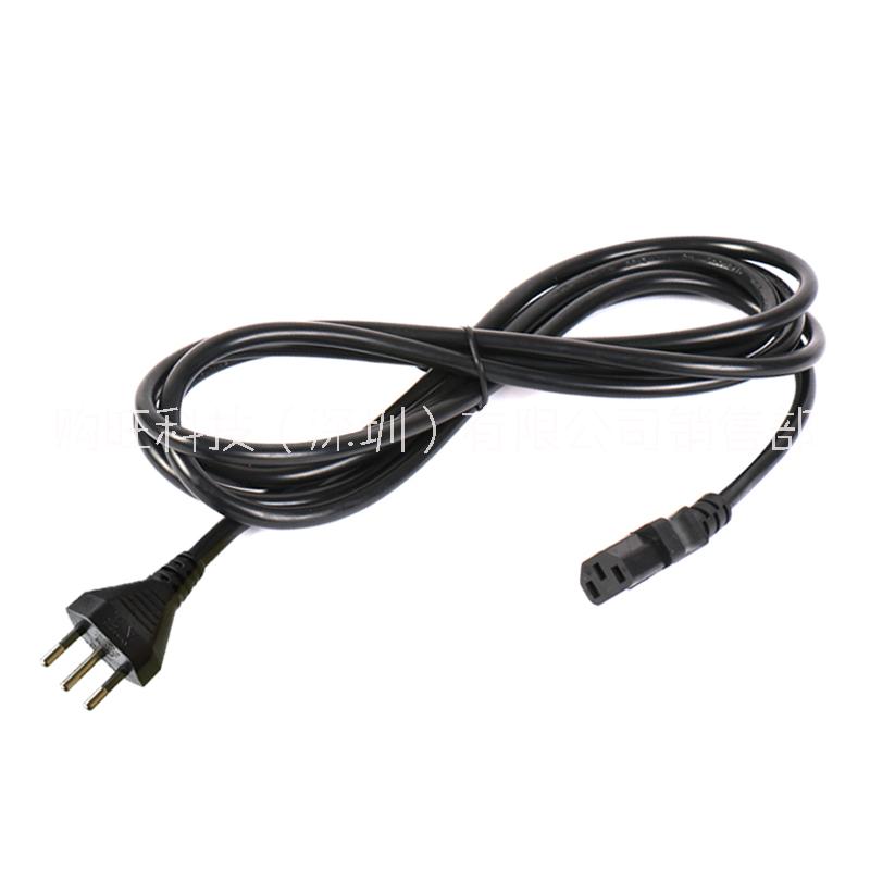 電源線(xiàn)數(shù)據(jù)連接線(xiàn)電腦電器服務(wù)器延長(zhǎng)線(xiàn) 巴西插頭+C13品字尾  1.5平方 3米/ VDE認(rèn)證