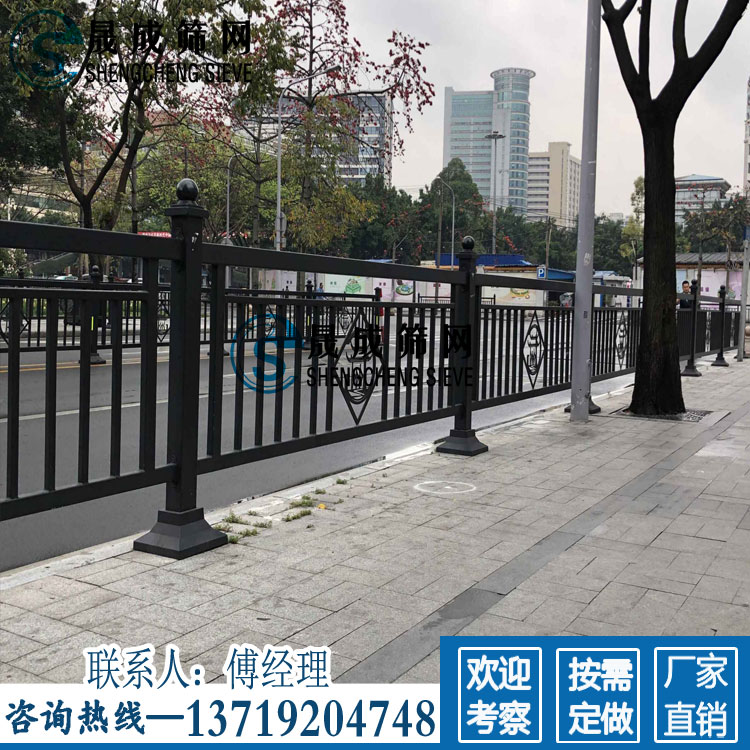 珠海市政道路護(hù)欄 市政交通護(hù)欄 中山黑色市政護(hù)欄加工廠