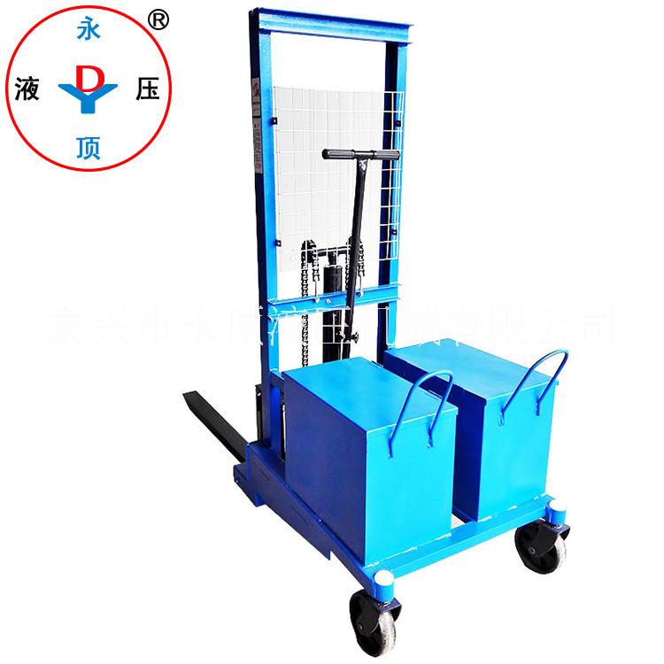 0.5T噸升高1.6米手動(dòng)液壓配重堆高叉車 無支腿裝卸升降叉車定做  0.5噸手動(dòng)液壓配重堆高車