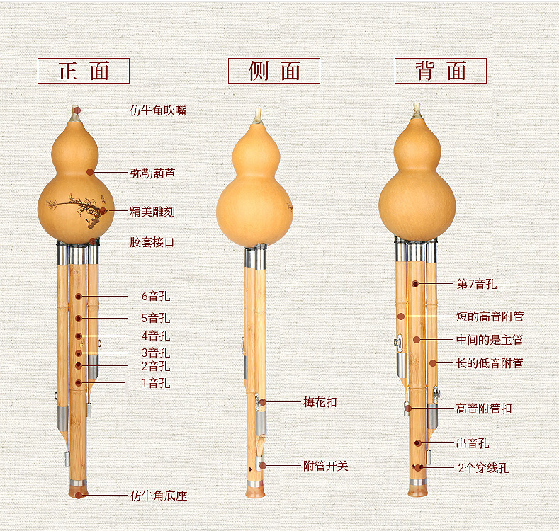 湖南衡陽金絲楠竹降B調(diào) C調(diào)葫蘆絲供應商