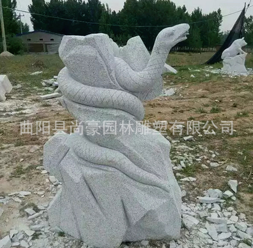 廠家直銷 石雕十二生肖雕塑12生肖公園綠地?cái)[件 噴水動(dòng)物石雕定制