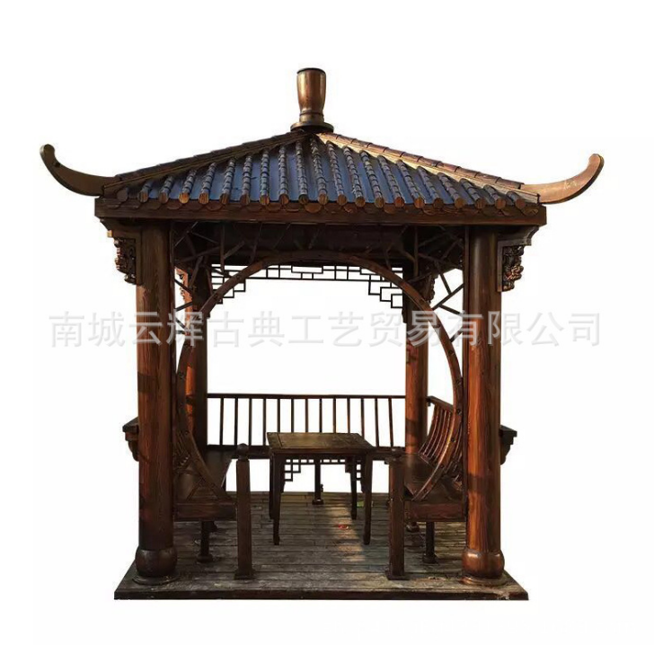 戶外木亭碳化防腐木涼亭廠家.庭院設(shè)計景觀亭子 定做古建四角涼亭