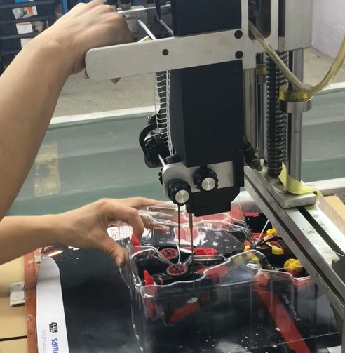YIMA L型膠針機  玩具自動包裝膠釘機 綁板機 廠家直銷