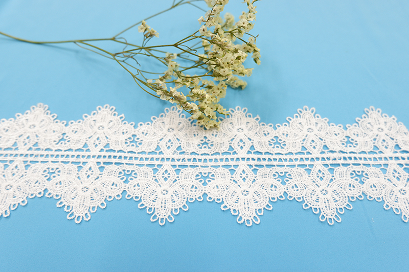 水溶刺繡牛奶絲繡花花邊立體繡  時尚服飾刺繡花邊生產廠家