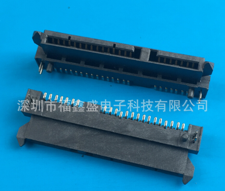 供應(yīng)SATA硬盤電腦連接器SATA 15+7P板端母座IDE接口貼片插頭