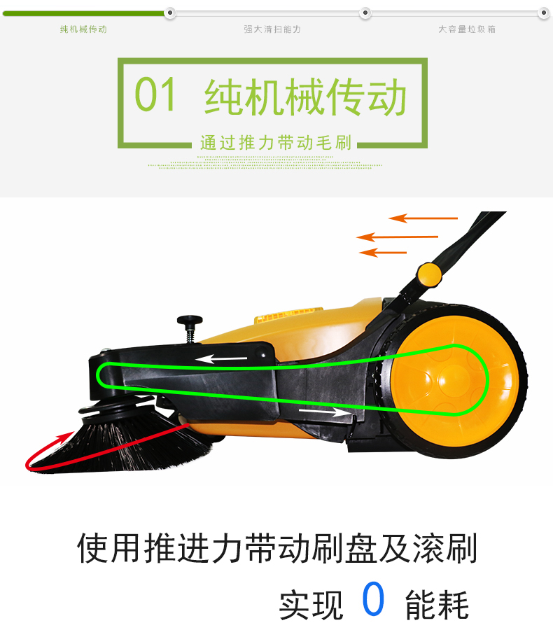 CD200手推無動力掃地機(jī)清潔設(shè)備工廠直營店