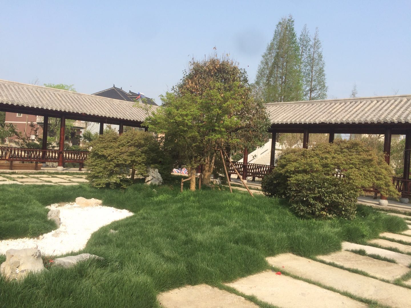 湖北防腐木長廊報價 仿古長廊尺寸 廠家*批發(fā)