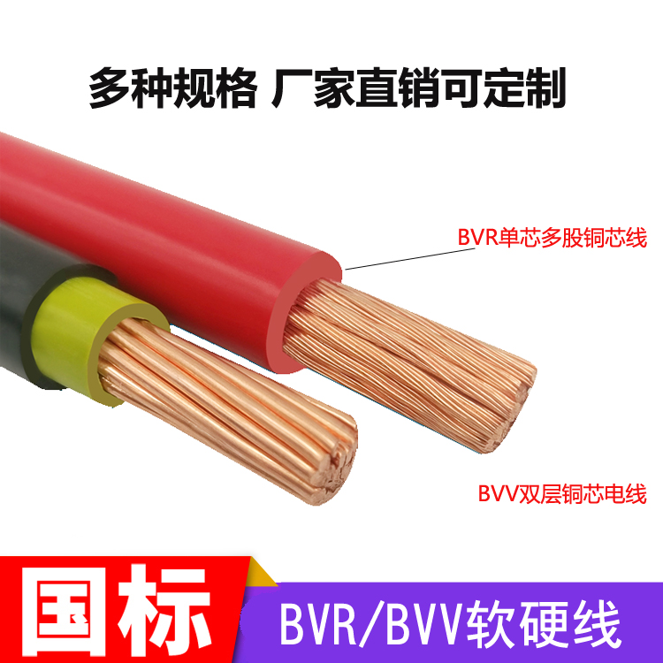 BVR/BVV0.75平方 深圳市金環(huán)宇電線電纜0.75BVR 單芯軟線BVV*家庭裝修銅芯線