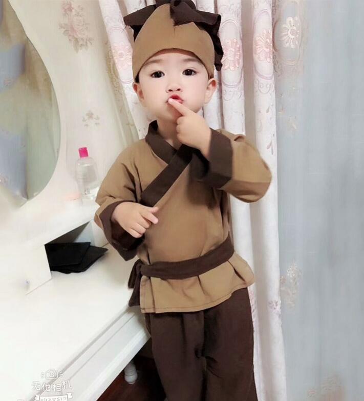 古裝漢服兒童古裝漢服農(nóng)民表演服裝租賃