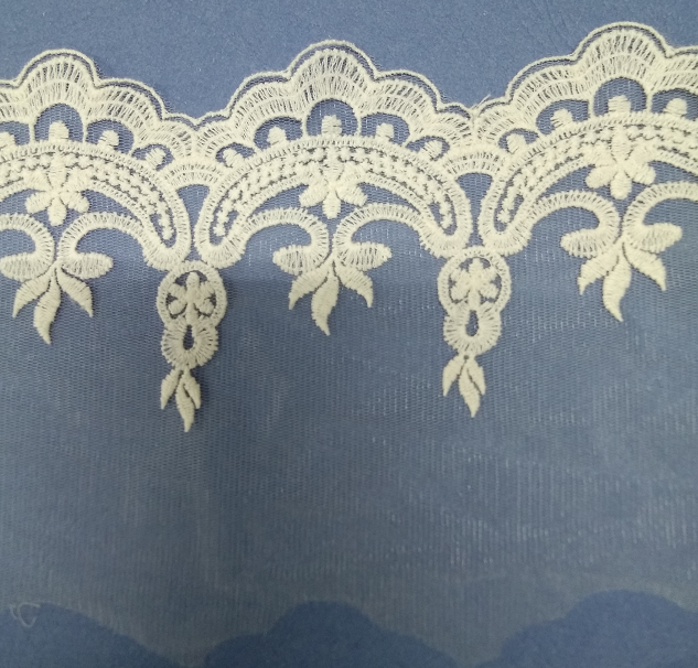 網(wǎng)布繡花花邊  時尚服裝服飾刺繡花邊