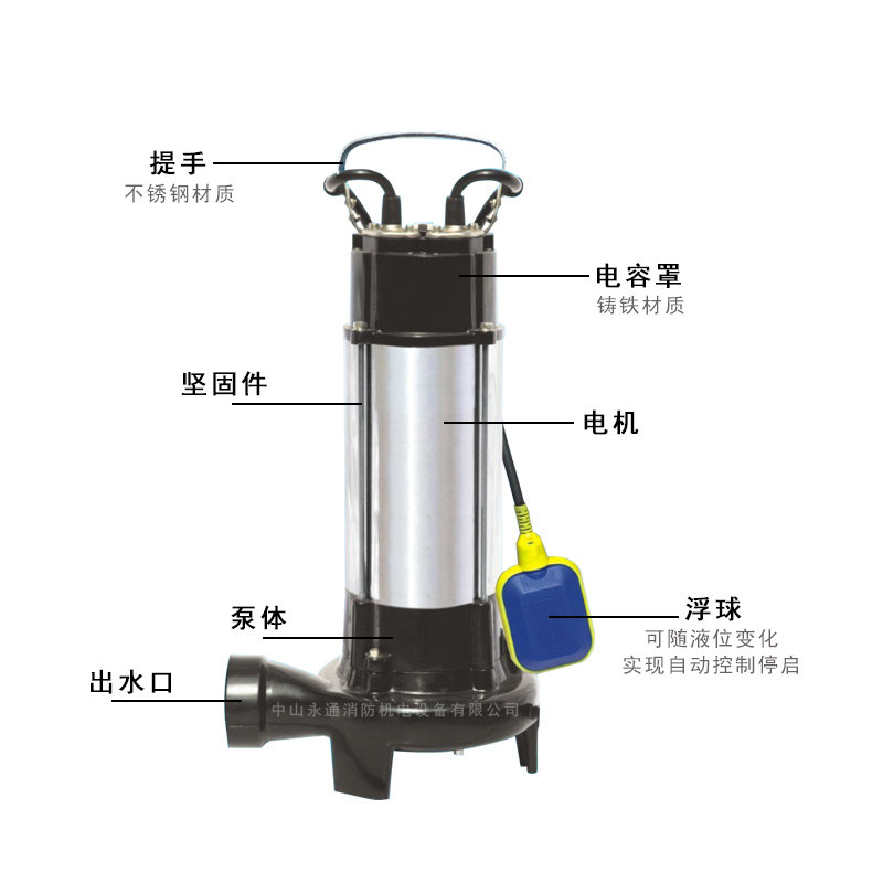 V1300DF污水潛水泵小型家用多功能污水排污泵