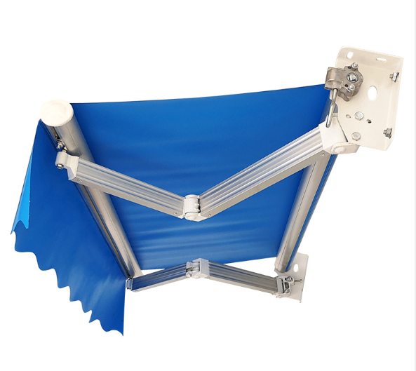 戶外遮陽棚曲臂雨棚門頭伸縮雨篷陽臺(tái)窗戶店門電動(dòng)伸縮鋁合金雨棚 遮陽篷