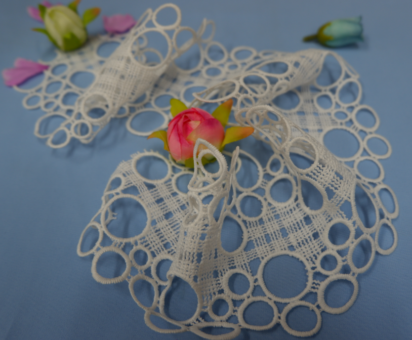 水溶牛奶絲繡花條碼花邊  時尚花邊服裝刺繡花邊服裝