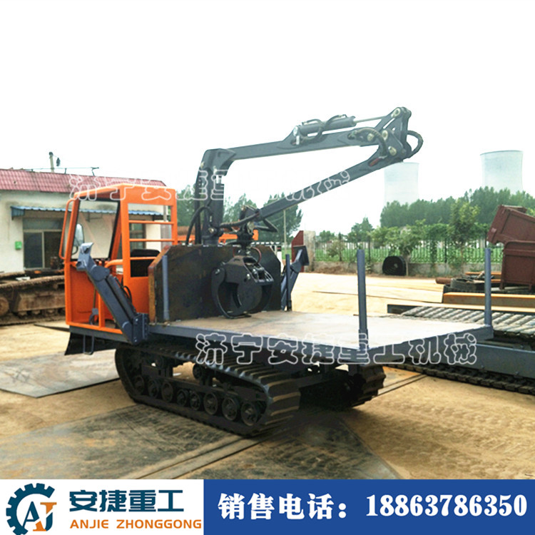 旋轉式園林抓草機 履帶式抓取機