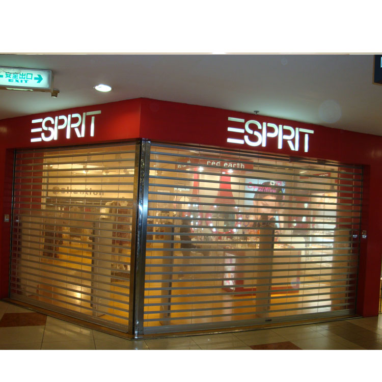 供應(yīng)商場(chǎng)透明水晶卷簾門廠家定制