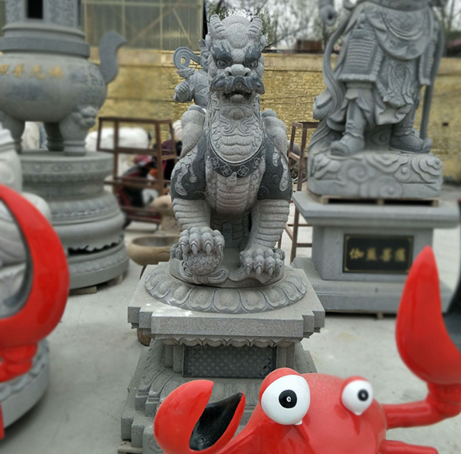 廠家供應(yīng)現(xiàn)貨花崗巖石雕麒麟辟邪鎮(zhèn)宅 門口動(dòng)物雕刻擺件 可定做
