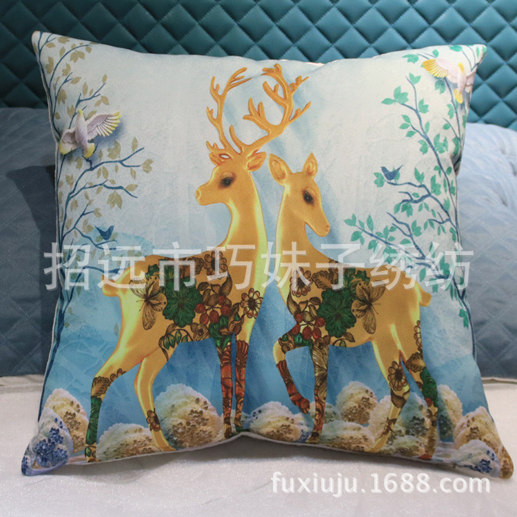 批發(fā)新款床頭靠墊抱枕套定制汽車(chē)腰靠辦公室沙發(fā)靠枕套靠背枕套車(chē)