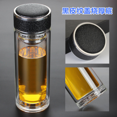 廠家批發(fā)定制玻璃杯雙層水晶杯子印字印logo廣告杯禮品水杯