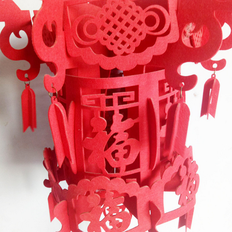 節(jié)日毛氈布宮燈小燈籠幼兒園元旦春節(jié)新年裝飾品會(huì)場(chǎng)室內(nèi)掛件用品