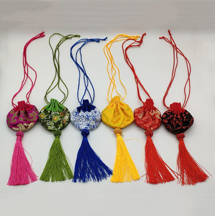 多色可選香包香囊香袋 中國風布藝流蘇汽車掛件 端午節(jié)刺繡香包
