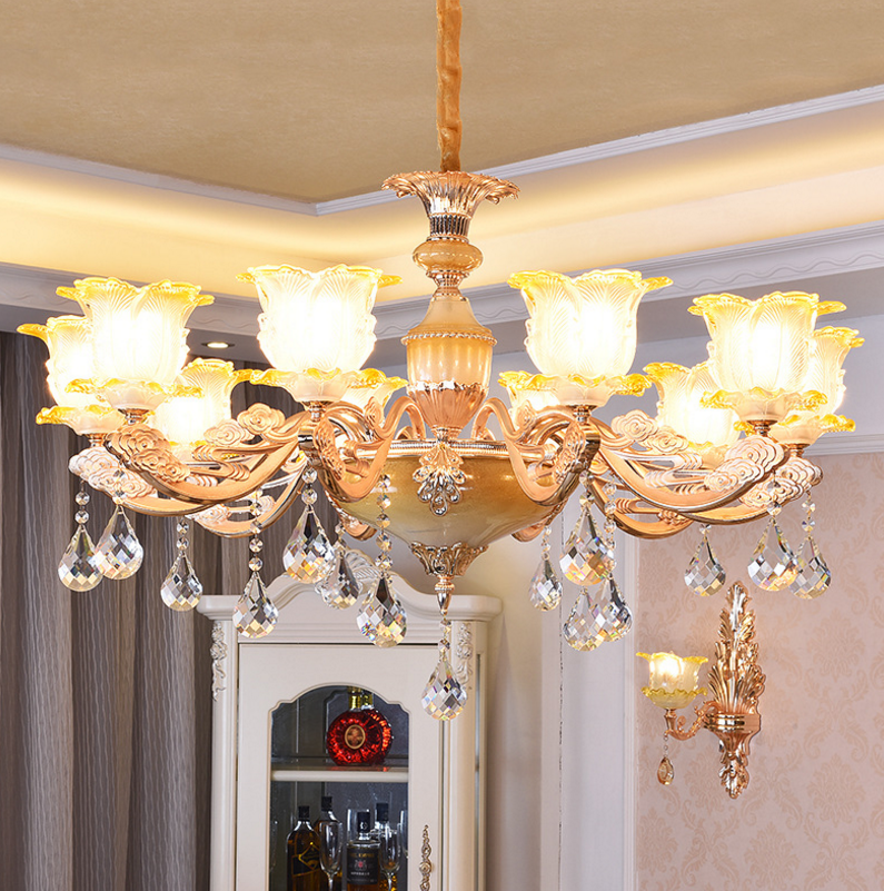 廠家直銷新款歐式鋅合金水晶客廳吊燈創(chuàng)意書房臥室燈時尚餐廳吊燈 餐廳吊燈報價 餐廳吊燈批發(fā)