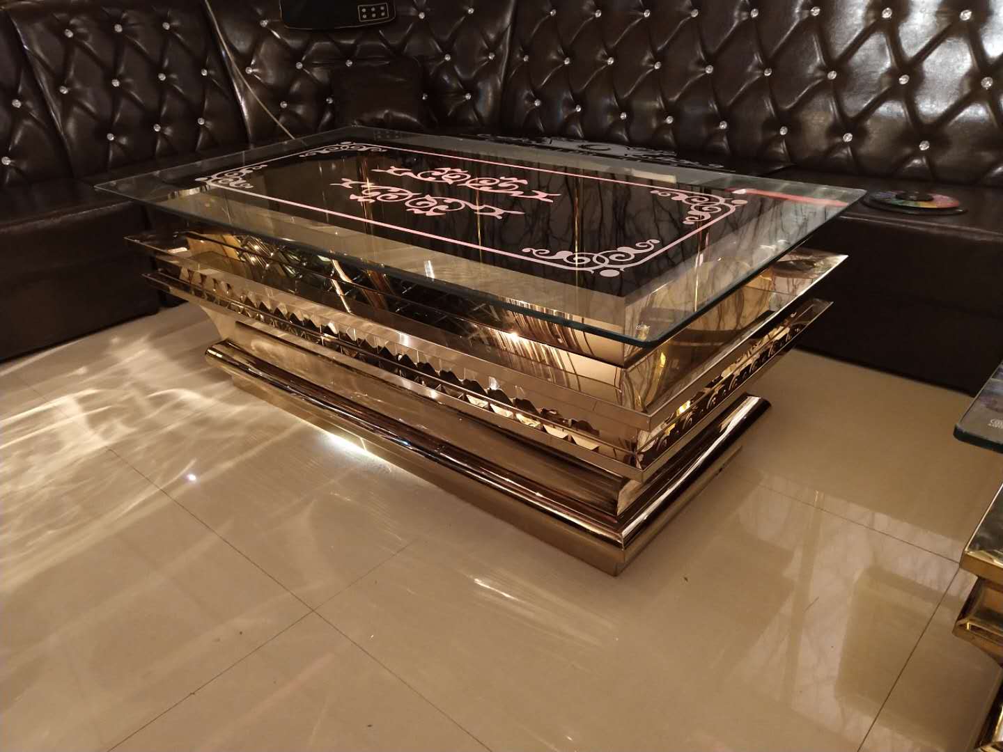 不銹鋼茶幾-不銹鋼發(fā)光茶幾-娛樂場所茶幾-發(fā)光茶幾-茶幾