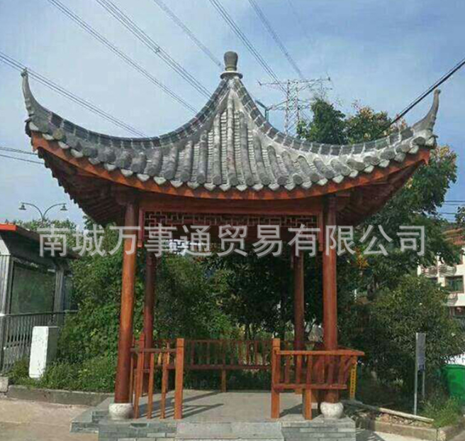 廠家直銷 戶外碳化防腐木涼亭 四角飛檐亭 小區(qū)景觀亭 廠家定做