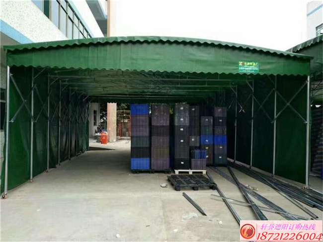 定制蘇州推拉棚 移動倉庫 遮陽棚 工廠堆貨棚 軒譽雨篷廠家