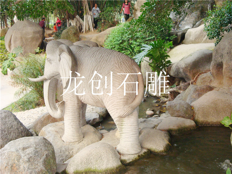 酒店門口石雕大象的擺放 石雕大象圖片