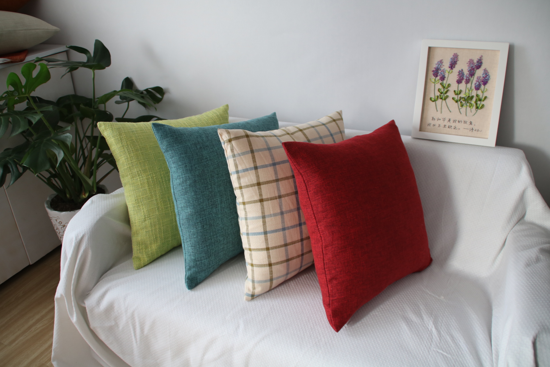 四季通用簡約車載辦公純色抱枕套廠家直銷批發(fā)一件代發(fā)耐用防塵定