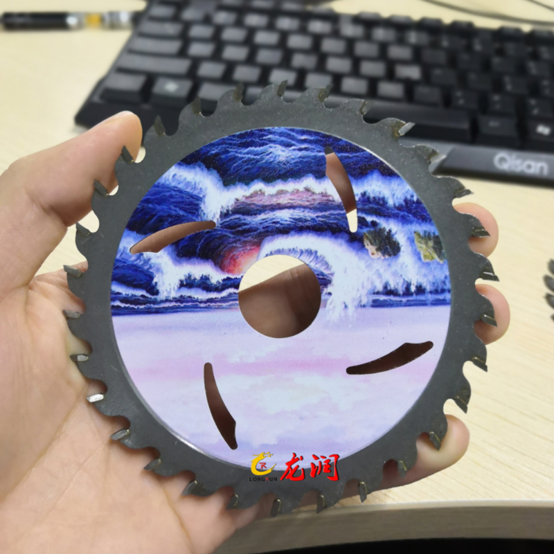 廠家直銷金剛石鋸片logo噴繪機(jī)鋸片圖案彩印機(jī)