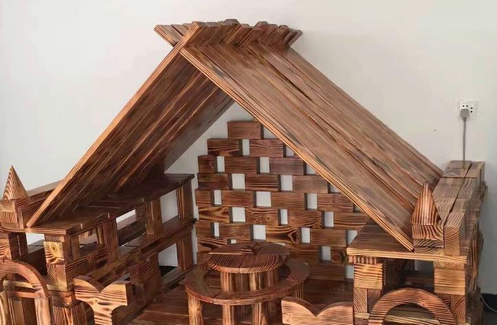 幼兒園戶外碳燒爬梯攀爬架 平衡木玩具 兒童木制游樂攀爬梯子組合