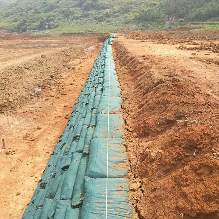 河道護坡生態(tài)袋階梯式碼放的做法