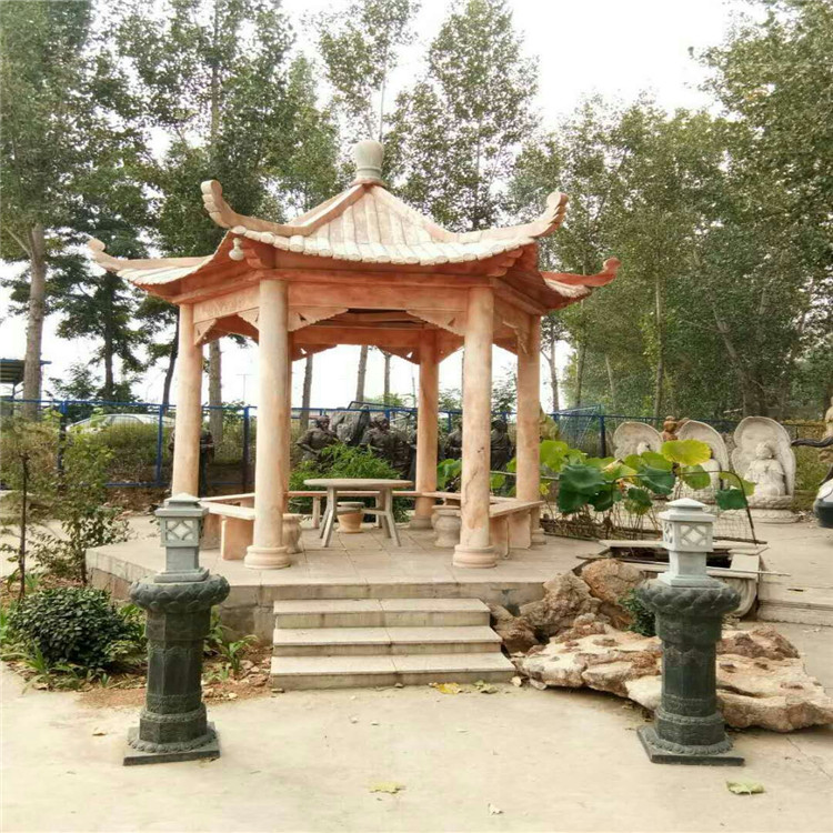 定單層石亭子戶(hù)外 寺院石亭子.涼亭.六角亭 產(chǎn)地供應(yīng) 1套起批