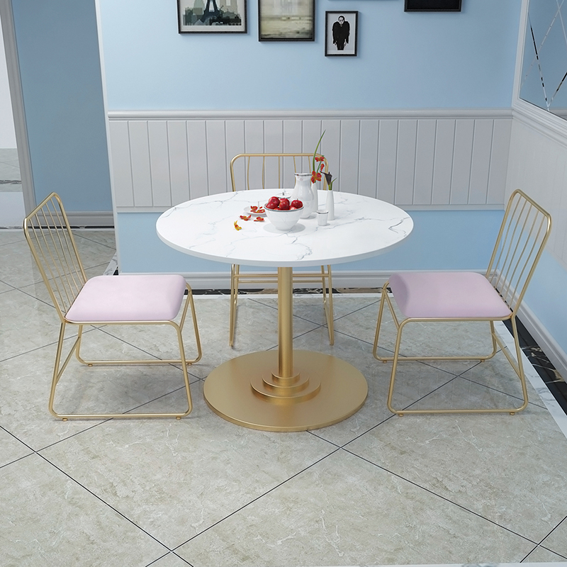 北歐簡(jiǎn)約現(xiàn)代家用小戶型圓形餐桌