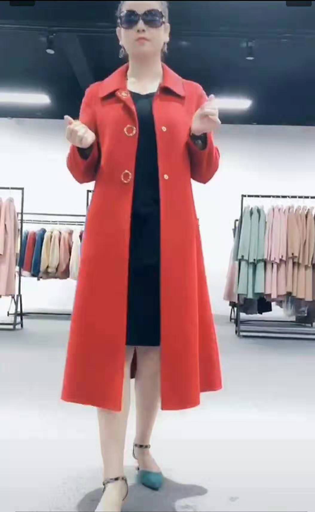 上一閣女裝  雙面呢顆粒大衣  秋冬款  批發(fā) 風(fēng)衣外套，雙面呢顆粒大衣、、