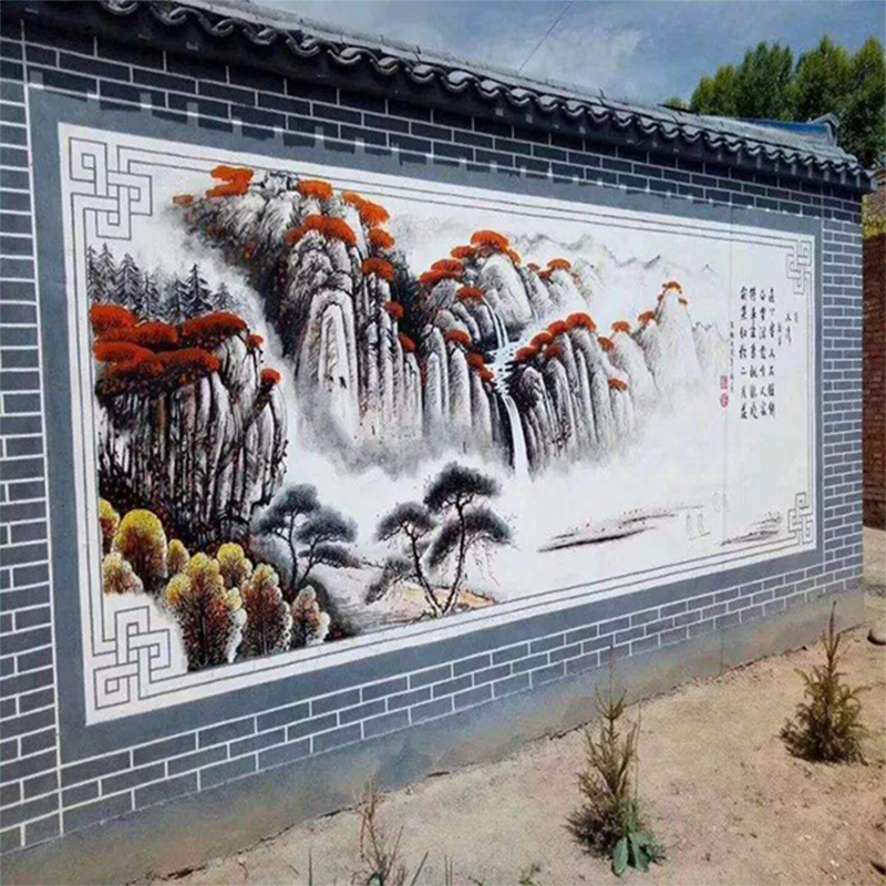 3D墻體彩繪機戶外文化墻智能噴繪立體打印設備