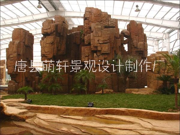 包頭千層石假山_斧劈石假山制作_塑石假山廠家