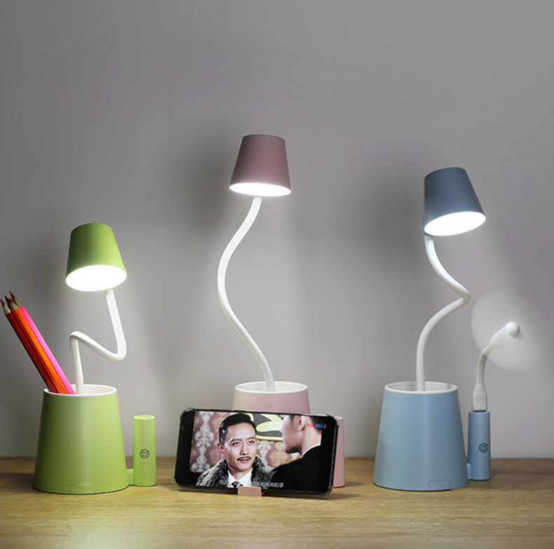新款創(chuàng)意多功能小愛臺燈USB充電觸摸學生宿舍桌面護眼學習LED臺燈
