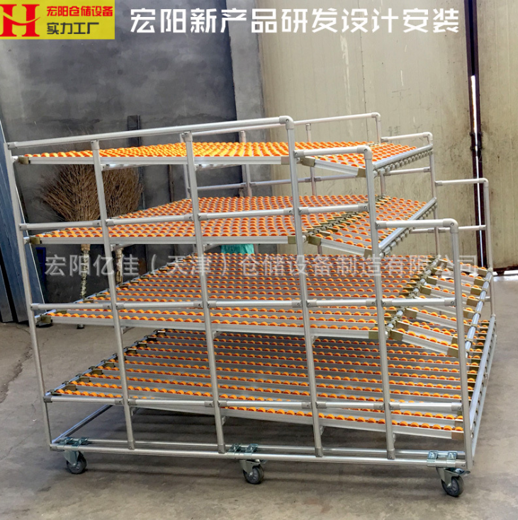 天津流利式貨架線棒精益管流利貨架定制精益管重型流利式貨架