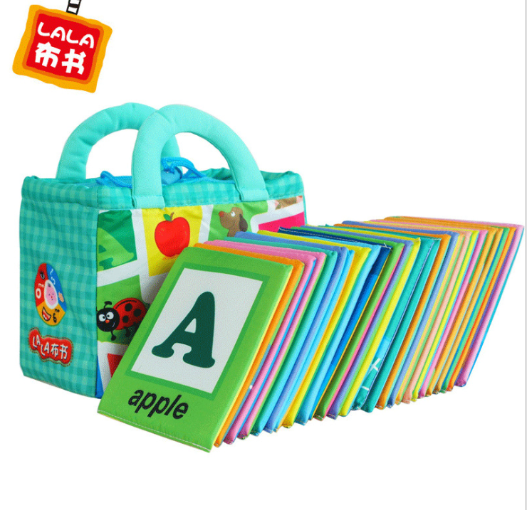 嬰兒啟蒙益智玩具拉拉布書 0-3歲寶寶早教教具安全無毒識字卡片潮