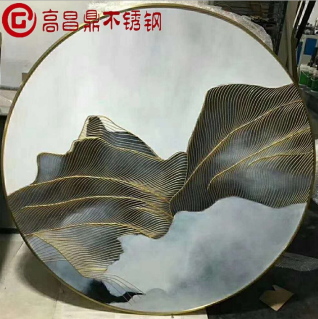 廣東不銹鋼圓形鏡框廠家/佛山304拉絲玫瑰金相框廠家