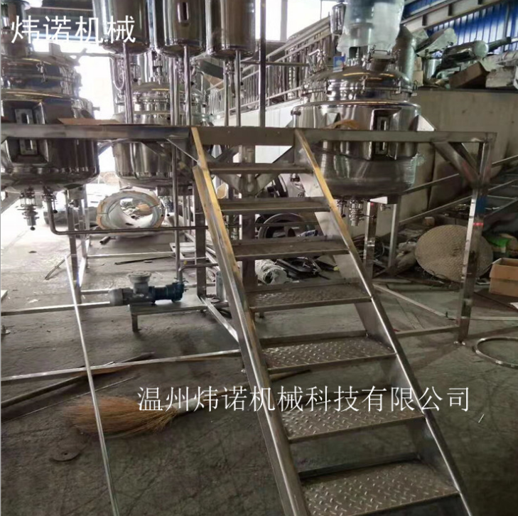 500升電加熱攪拌桶洗衣液雙層恒溫攪拌罐化妝品均質不銹鋼反應釜