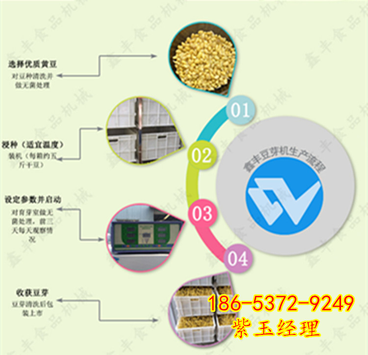 鄭州大型豆芽機(jī)怎樣用豆芽機(jī)發(fā)豆芽   豆芽機(jī)生產(chǎn)圖片與視頻